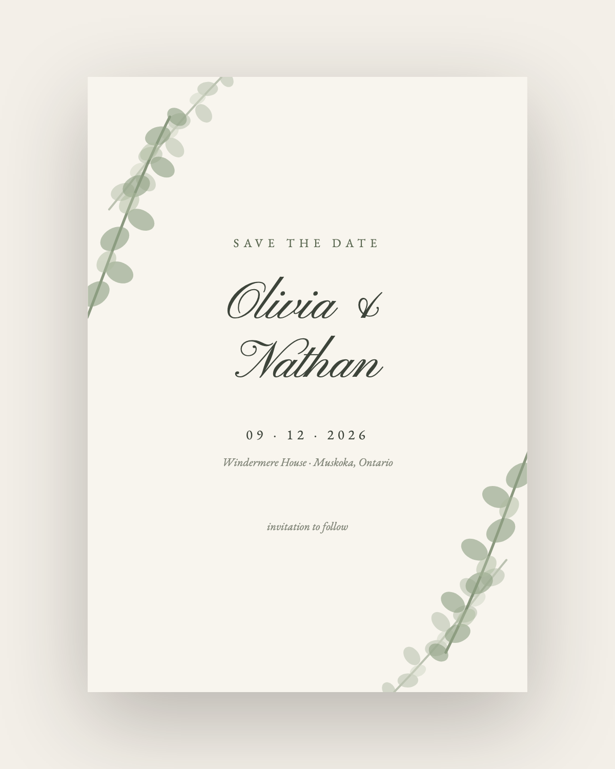 The Muskoka — Save-the-Date