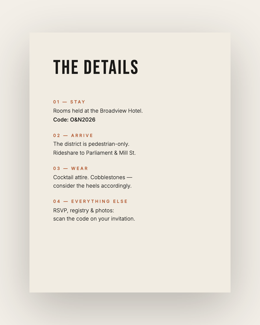 The Distillery — Details Card