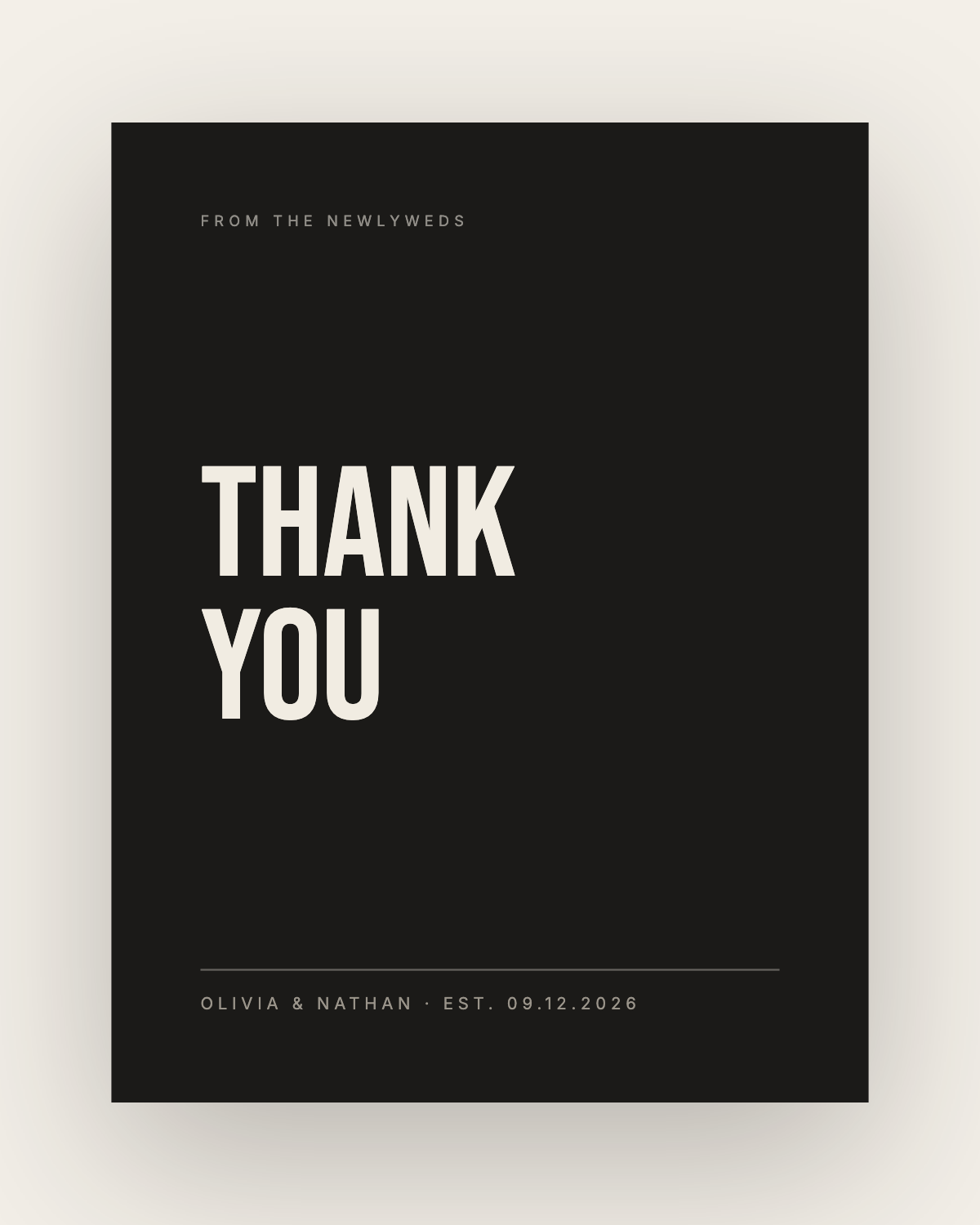 The Distillery — Thank-You Card