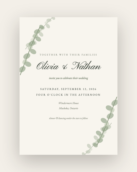 The Muskoka — Invitation Suite
