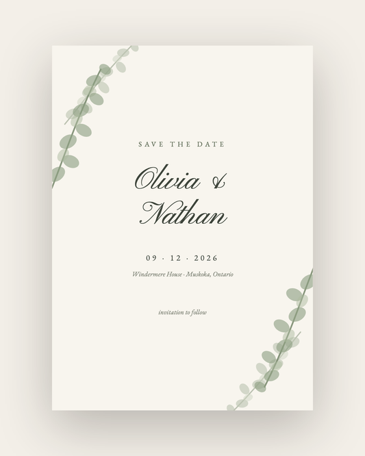 The Muskoka — Save-the-Date