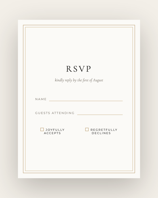 The Rosedale — RSVP Card