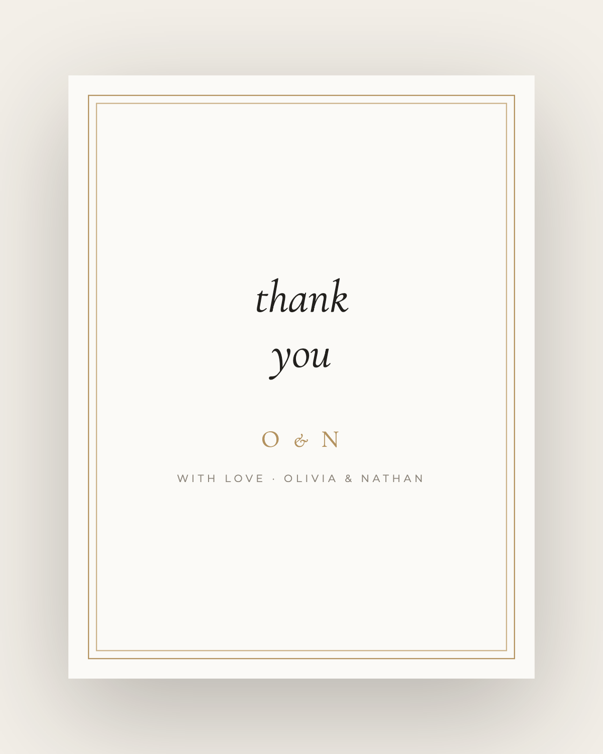 The Rosedale — Thank-You Card